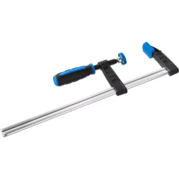 Струбцина ЗУБР "ПРОФЕССИОНАЛ", тип "F", двухкомпонентная ручка, стальная закаленная рейка, 50х250мм 32155-050-250