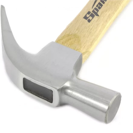 Молоток-гвоздодер, 450 г Sparta, боек 27 мм, деревянная рукоятка 1042055 купить в Новом Уренгое