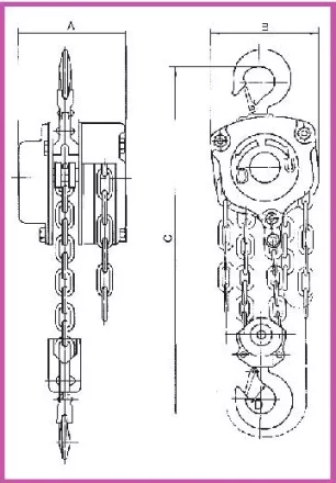 Таль ручная цепная HSZ-J LB г-п 2 тонн H=12 метра купить в Новом Уренгое