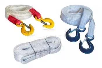 Ремень буксировочный 12т К L=6.0 м 60мм в 2 слоя с крюками купить в Новом Уренгое