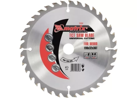 Пильный диск по дереву, 230 х 32мм, 36 зубьев + кольцо 30/32 MATRIX Professional 73296 купить в Новом Уренгое