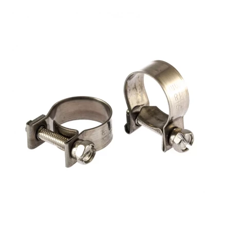 Хомуты металлические MINI 16-18 мм ширина 9 мм винтовой W4 2 шт Сибртех 475063 купить в Новом Уренгое