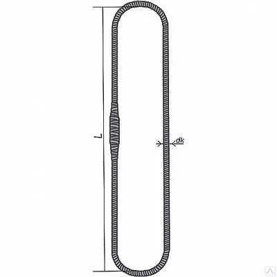 Строп канатный кольцевой СКК 32 т L=8 м  канат 42 опрессовка купить в Новом Уренгое