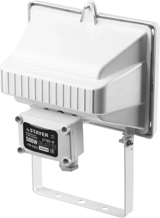 Прожектор STAYER "MASTER" MAXLight галогенный, с дугой крепления под установку, белый, 500Вт 57103-W купить в Новом Уренгое