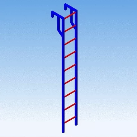 Лестница навесная алюминиевая для полувагонов УСЦ ЛНАп-1,5 купить в Новом Уренгое