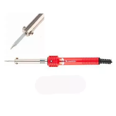 Паяльник MATRIX 40W (220В) пластиковая рукоятка медный наконечник с защитным покрытием 913004 купить в Новом Уренгое