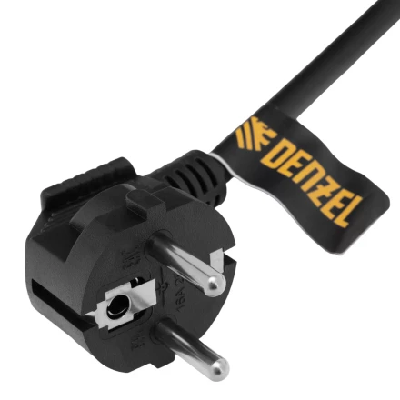 Шнур сетевой Denzel Energy Series, ПВС, 1,5 м, 3 x 1,5 мм, с неразборной вилкой, черный, 3 м, 37671 купить в Новом Уренгое