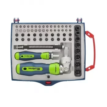 Отвертки реверсиные с набором бит, торцевых головок, 61 предм.,CrV Сибртех 13363 купить в Новом Уренгое