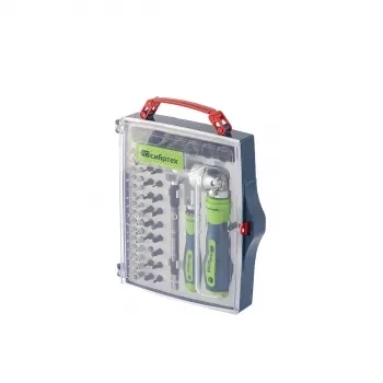 Отвертки реверсиные с набором бит, торцевых головок, 61 предм.,CrV Сибртех 13363 купить в Новом Уренгое