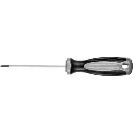 Отвертка MIRAX 25096-0-10, закаленный стержень, двухкомпонентная рукоятка, PH0x100мм 25096-0-10 купить в Новом Уренгое