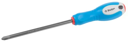 Отвертка ЗУБР, Cr-V сталь, трехкомпонентная рукоятка, цветовая индикация типа шлица, PH №3, 150мм 25252-3-150_z01 купить в Новом Уренгое