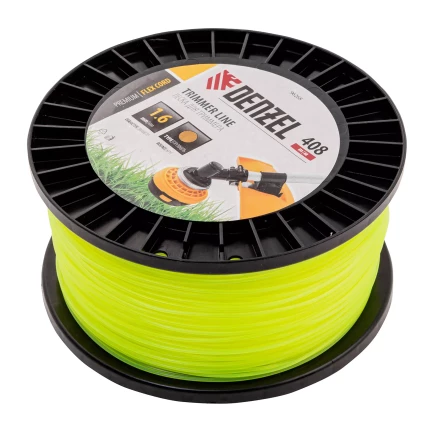 Леска для триммера круглая, 1,6мм х 408м, на DIN катушке FLEX CORD, Denzel 96268 купить в Новом Уренгое