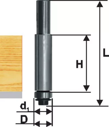 Фреза кромочная прям ф12,7х51мм хв 12мм ДСП Энкор 28055 купить в Новом Уренгое