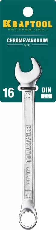 Ключи комбинированные KRAFTOOL, Cr-V, DIN 3113 27079-16 купить в Новом Уренгое