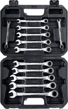 Наборы трещоточных комбинированных ключей Зубр серия ПРОФЕССИОНАЛ 27073-H12 купить в Новом Уренгое