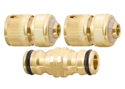 Набор для подключения шланга 1/2&quot; (переходник 2 соединит.аквастоп) латунный  PALISAD 66210 купить в Новом Уренгое