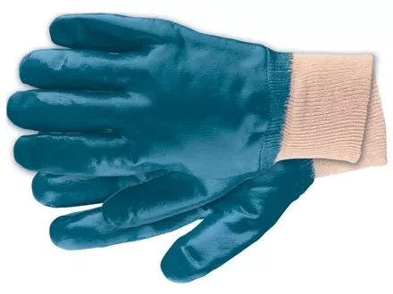 Перчатки рабочие из трикотажа с нитриловым обливом манжет M СИБРТЕХ 67756 купить в Новом Уренгое