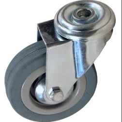 Аппаратное поворотное колесо под болт HITCH 100*25 резина серая SChg42 (SZ084851)