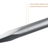 ЗУБР БУРАН, 600 мм, HEX 30, пикообразное зубило (29375-00-600) купить в Новом Уренгое
