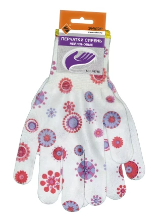 Перчатки нейлоновые Сирень Энкор 1/10 58745 купить в Новом Уренгое