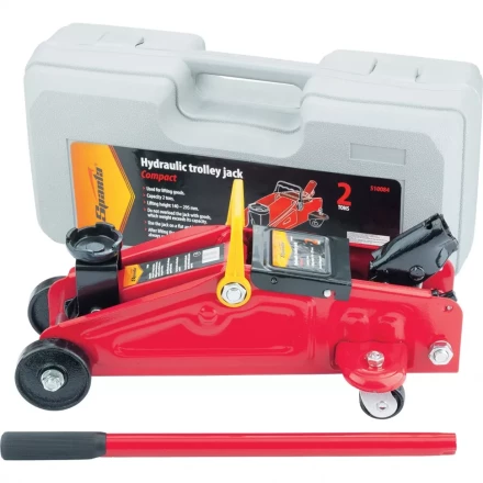 Домкрат гидравлический подкатной 2 т h подъема 140–295 мм в кейсе compact  SPARTA 510084 купить в Новом Уренгое