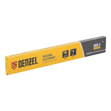 Электроды Denzel DER-3, диам. 2,5 мм, 1 кг., рутиловое покрытие, 97501 купить в Новом Уренгое