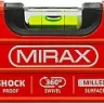 Уровень коробчатый усиленный MIRAX, фрезерованная поверхность, утолщенный профиль, 3 противоударных ампулы (1 поворотная на 360 град), с ручками, 80 см 34603-080 купить в Новом Уренгое