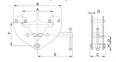Захват балочный тип JT клипса г-п 3 тонн купить в Новом Уренгое
