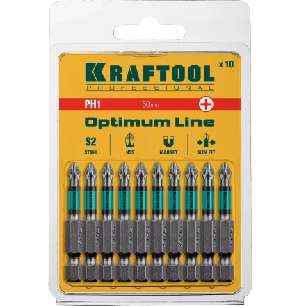 Биты KRAFTOOL OPTIMUM PH 26122-1-50-10 купить в Новом Уренгое