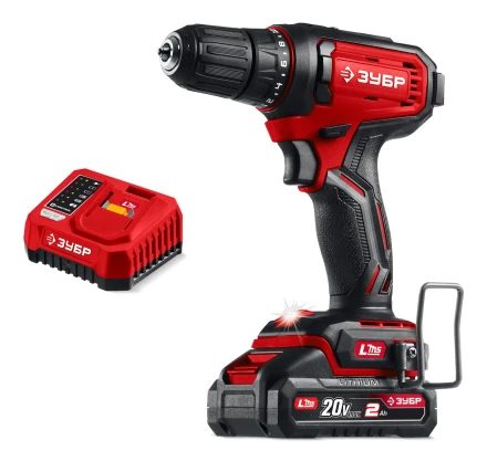 ЗУБР 20 В, 40 Нм, 1 АКБ LMS (2 А·ч), дрель-шуруповерт (ДШ-40-21) купить в Новом Уренгое