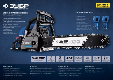 Бензиновая пила (бензопила) ПБЦ-560 45ДП серия ПРОФЕССИОНАЛ купить в Новом Уренгое
