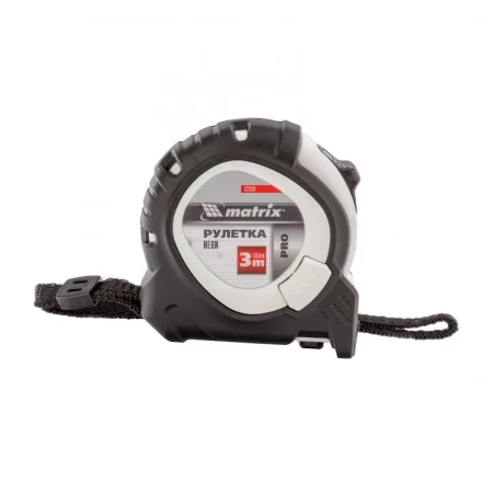 Рулетка Neon 3 м x 16 мм обрезиненный корпус 3 фиксации Pro Matrix 32590 купить в Новом Уренгое