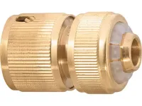 Соединитель латунный быстросъемный для шланга 1/2" аквастоп PALISAD 66240