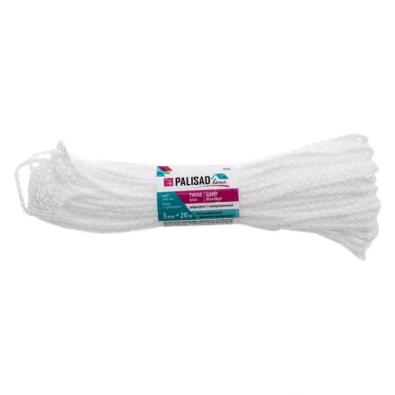 Шнур бельевой полипропиленовый с сердечником, 3 мм, L 20 м, белый, Home Palisad 937065 купить в Новом Уренгое