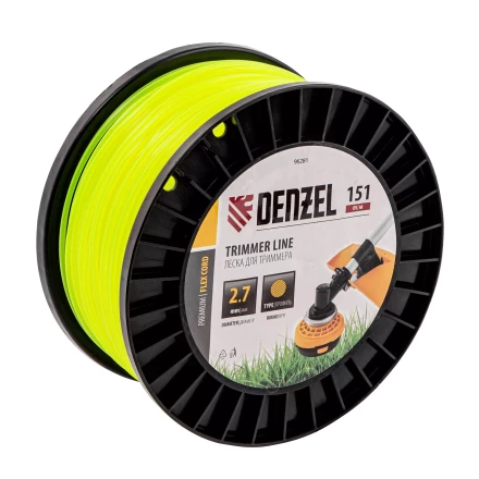 Леска для триммера круглая, 2,7мм х 151м, на DIN катушке FLEX CORD,  Denzel 96281 купить в Новом Уренгое