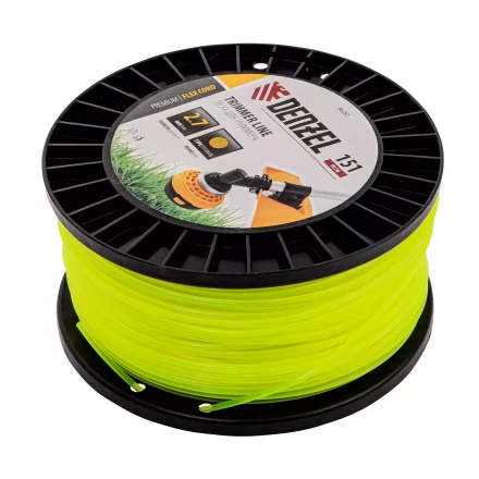 Леска для триммера круглая, 2,7мм х 151м, на DIN катушке FLEX CORD,  Denzel 96281 купить в Новом Уренгое