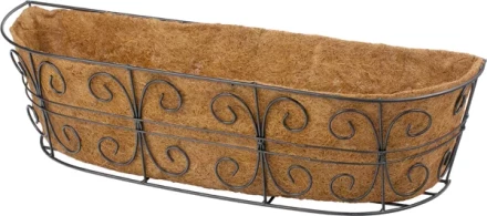 Пристенное кашпо с декором 74х20 см с кокосовой корзиной PALISAD 69014 купить в Новом Уренгое