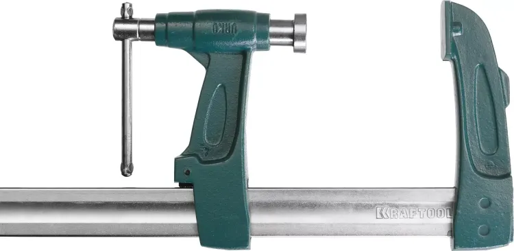 Струбцина KRAFTOOL тип "F", с мультипликаторной прижимной втулкой, 125х600 мм 32013-125-600 купить в Новом Уренгое