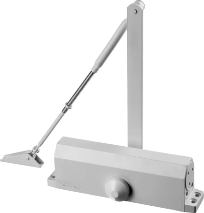 Доводчик дверной ЗУБР &quot;ПРОФЕССИОНАЛ&quot;, для дверей массой до 100 кг, цвет белый 37911-100 купить в Новом Уренгое