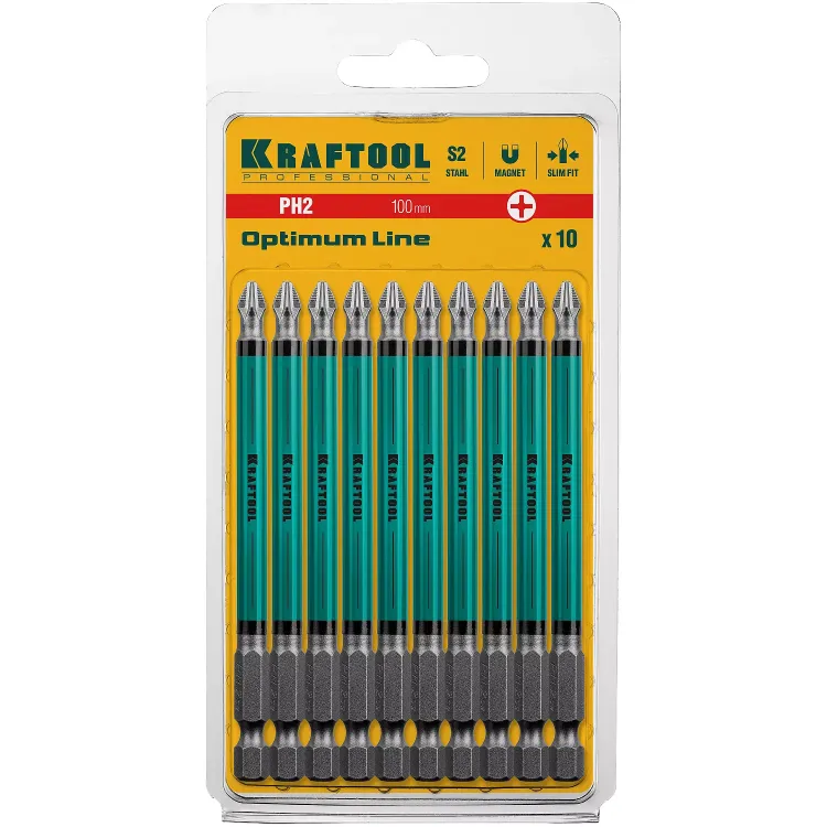 Биты KRAFTOOL OPTIMUM PH 26122-2-100-10 купить в Новом Уренгое