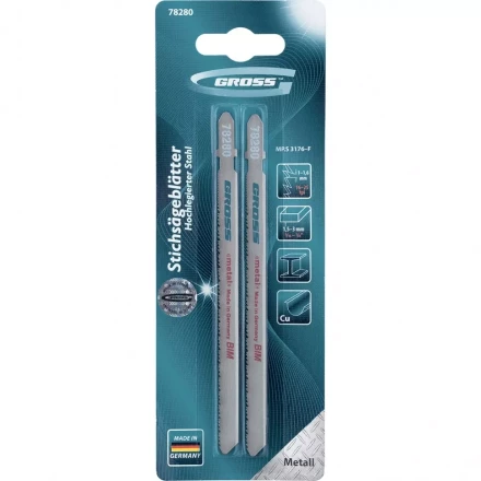 Полотна для электролобзика по металлу 2 шт 3176 GROSS 78280 купить в Новом Уренгое