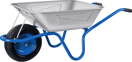 Тачка с широким пневматическим колесом строительная одноколесная 250 кг серия ПРОФЕССИОНАЛ купить в Новом Уренгое