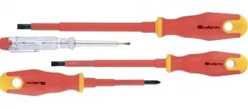 Набор диэлектрических отверток до 1000В тестер CrV двухкомпонентные рукоятки Сибртех 12937 купить в Новом Уренгое