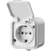 Розетка STAYER &quot;MASTER&quot; &quot;MAXIMA&quot; одноместная, с заземлением, с защитной крышкой, IP54, 16А, 220В 54306-W купить в Новом Уренгое