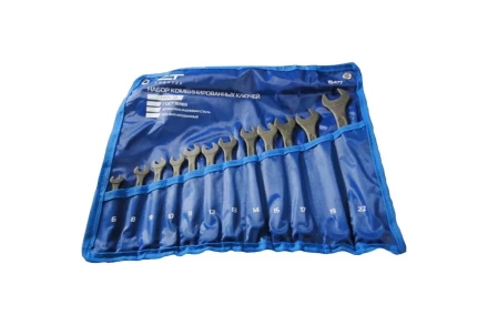 Набор ключей комбинированных 6 - 22 мм 12 шт. CrV фосфатированные ГОСТ 16983 СИБРТЕХ 15477 купить в Новом Уренгое