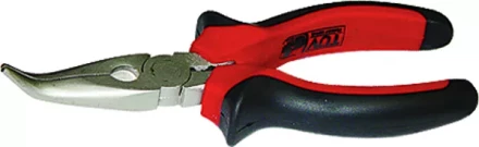 Длинногубцы NICKEL 160 мм изогнутые никелированные двухкомпонентные рукоятки MATRIX 17420 купить в Новом Уренгое