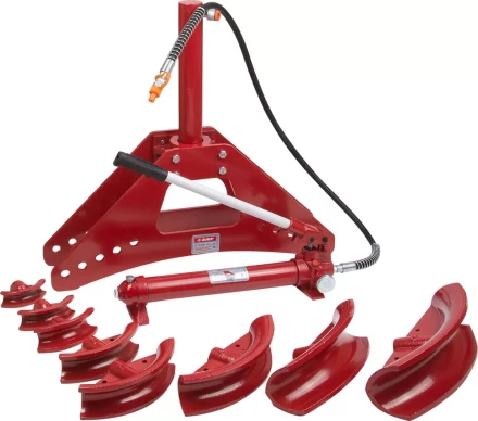 Набор ЗУБР &quot;ЭКСПЕРТ&quot; Трубогиб гидравлический, 10т, ход штока 315мм, 8 насадок, 2 ролика 43077-10 купить в Новом Уренгое