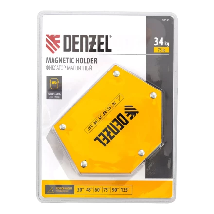 Фиксатор магнитный для сварочных работ усилие 75 LB, 30х45х60х75х90х135 град. Denzel 97556 купить в Новом Уренгое