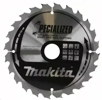 Диск пильный Makita, х165х20х2,0мм,24 зуб,для дерева с гвоздями B-29175 купить в Новом Уренгое