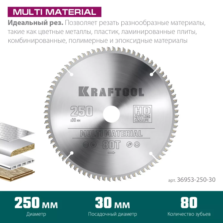 Диск пильный Multi Material, повышенный ресурс 36953-250-30 купить в Новом Уренгое